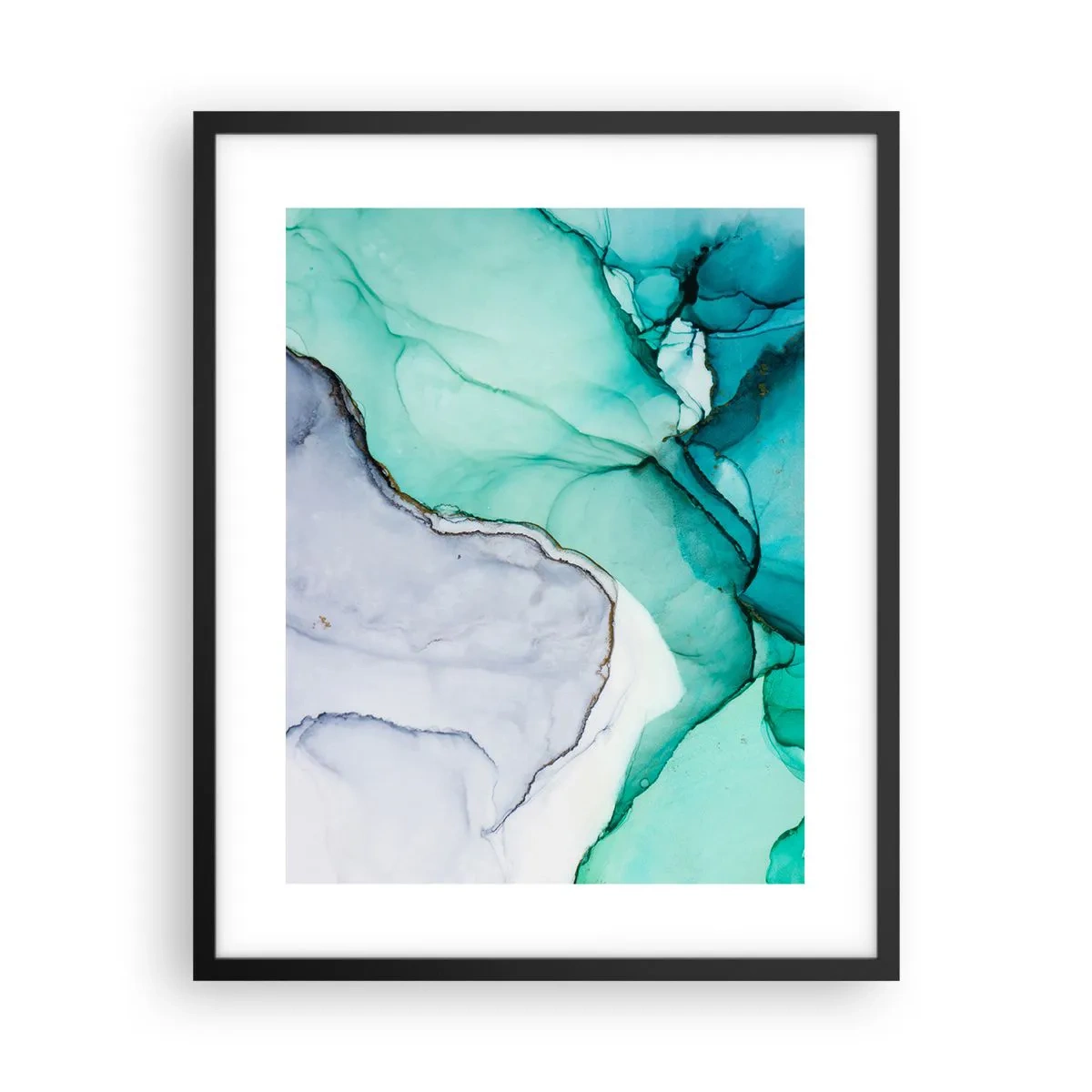 Poszter fehér keretben - Tanulmány türkizben - 40x50 cm