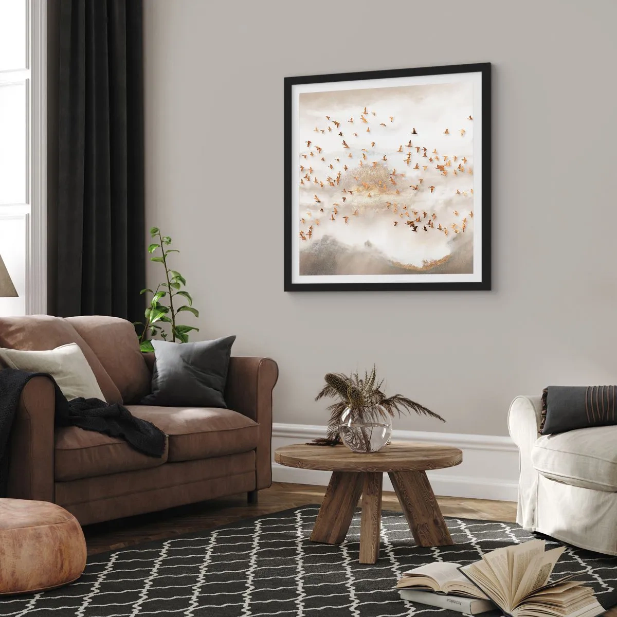 Poszter fehér keretben - Itt az idő... - 50x50 cm