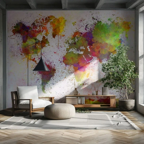 Fotótapéta Premium Canvas - Valahogy így alakult - Világtérkép, Kontinensek, Darab - 250x175 cm