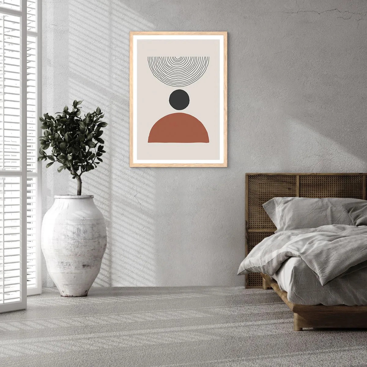 Poszter világos tölgy keretben - A figyelem középpontjában - 40x50 cm