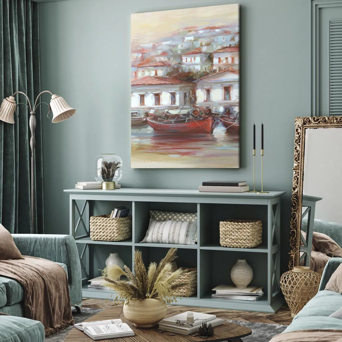 Vászonkép - Boldog kisváros - 45x80 cm