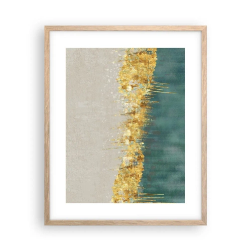 Poszter világos tölgy keretben - Az aranyhatár - 40x50 cm