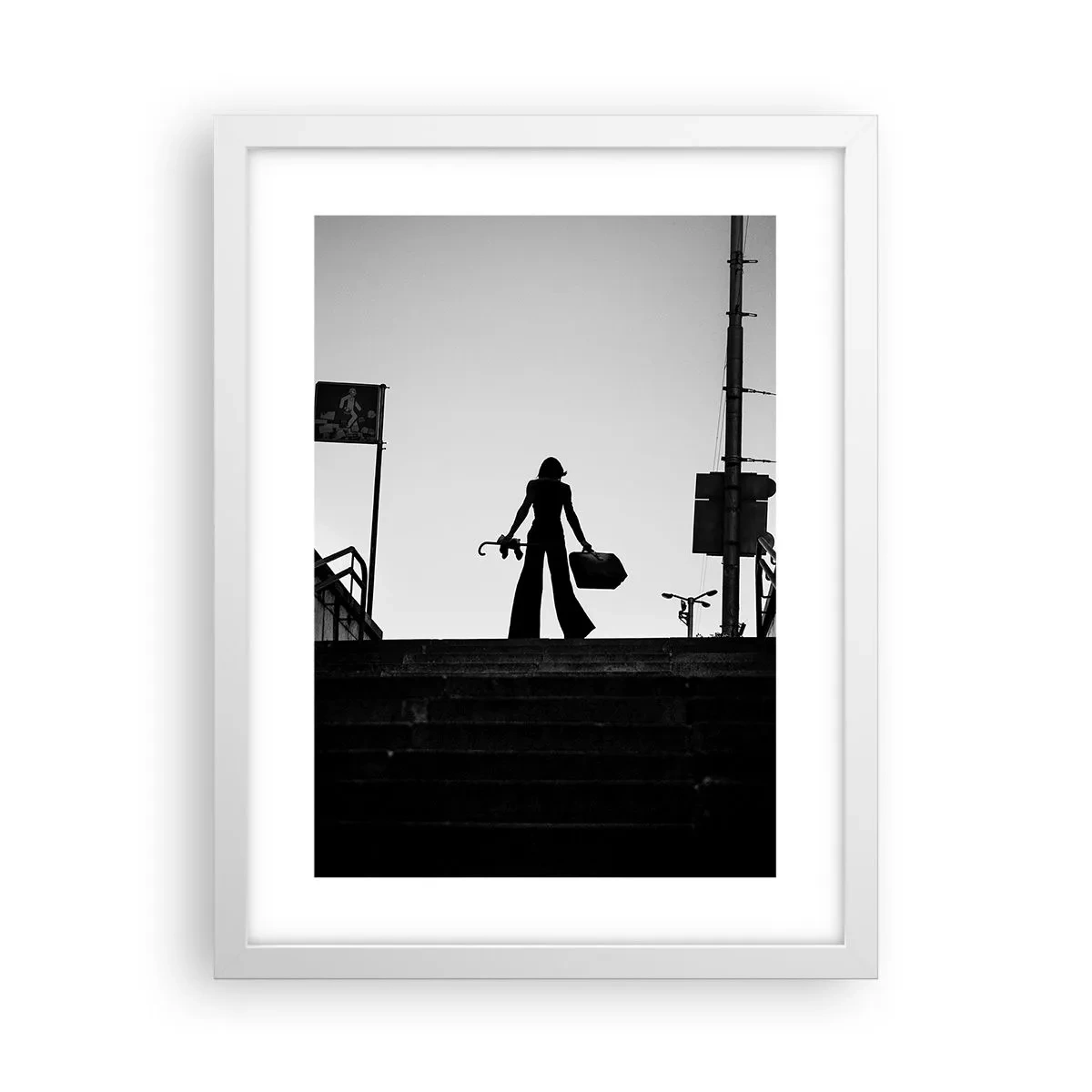 Poszter fekete keretben - Városi vándorlás - 30x40 cm