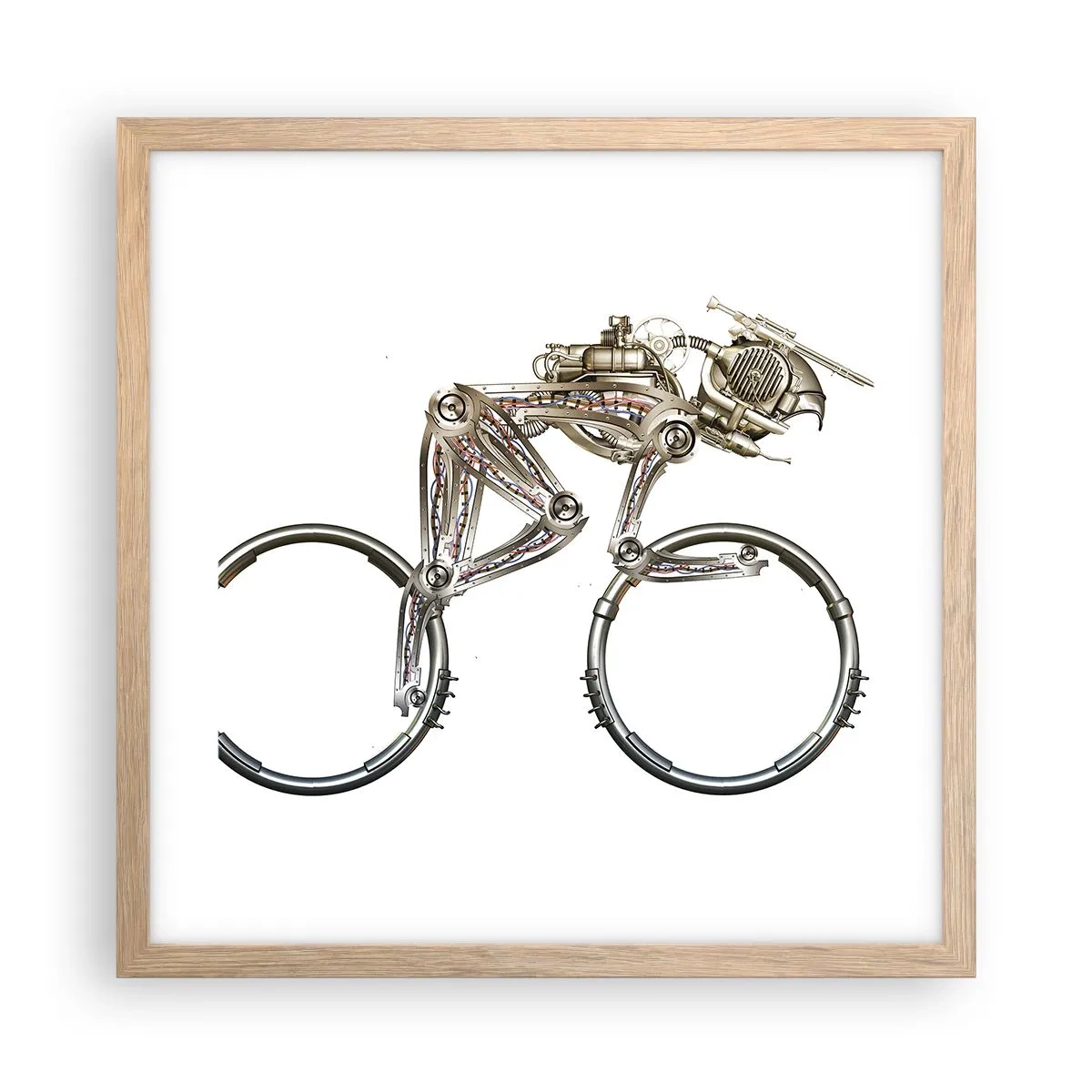 Poszter világos tölgy keretben - Remek gép - 40x40 cm