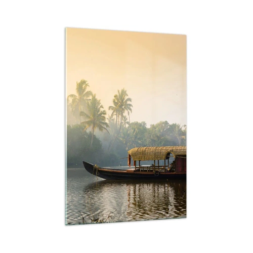 Üveg kép - Ház a folyón - 70x100 cm