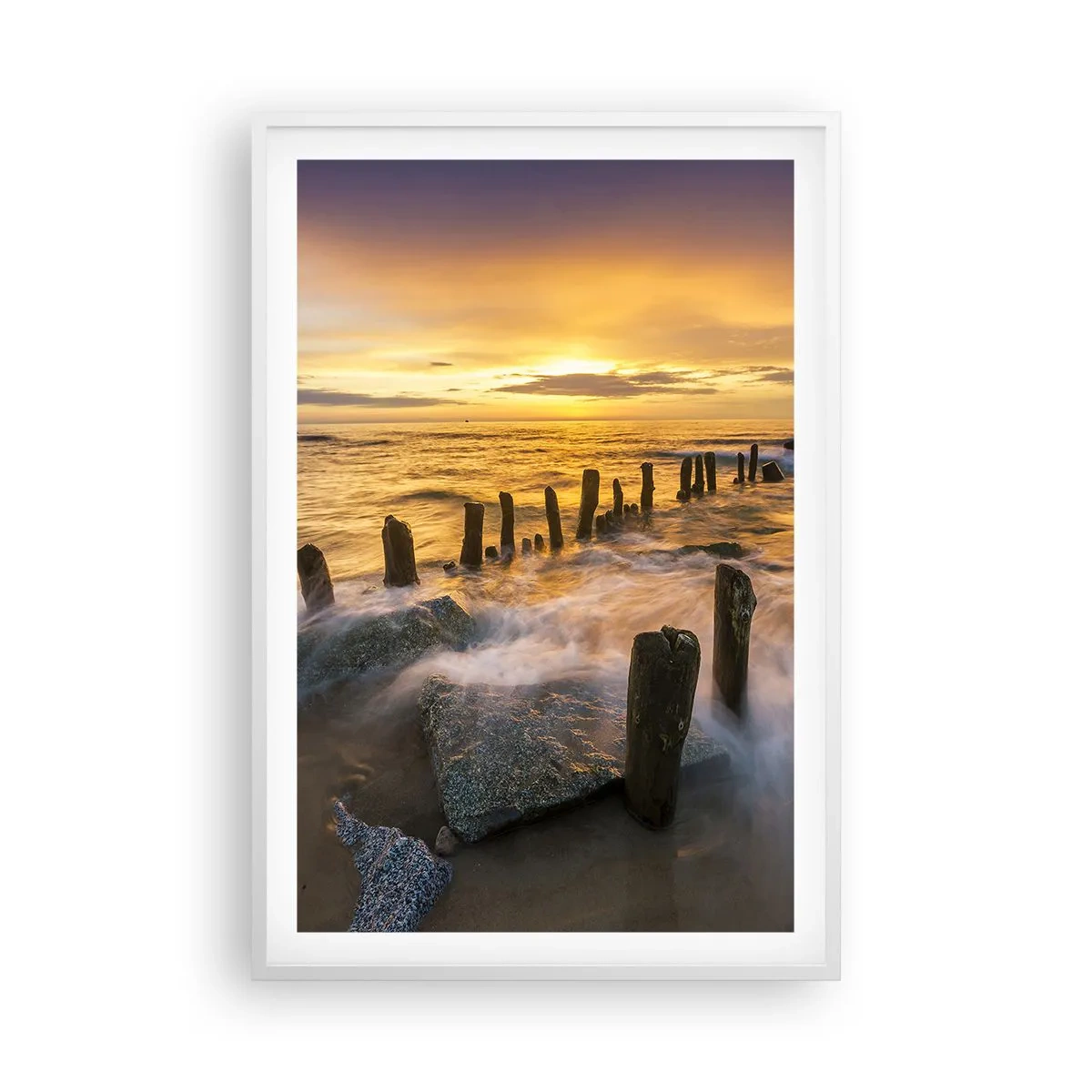 Poszter fekete keretben - A Balti-tenger nyers szépsége - 61x91 cm