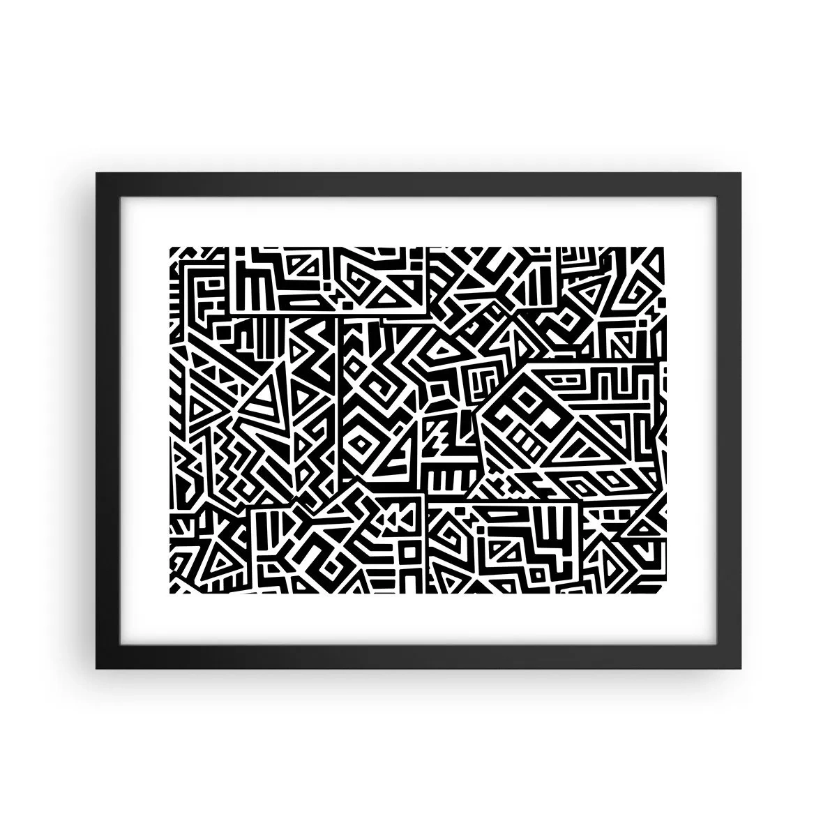 Poszter fehér keretben - Kolumbusz előtti kompozíció - 40x30 cm