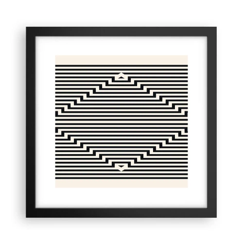 Poszter fehér keretben - Geometrikus illúzió - 30x30 cm