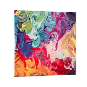 Üveg kép - Színek születése - 50x50 cm