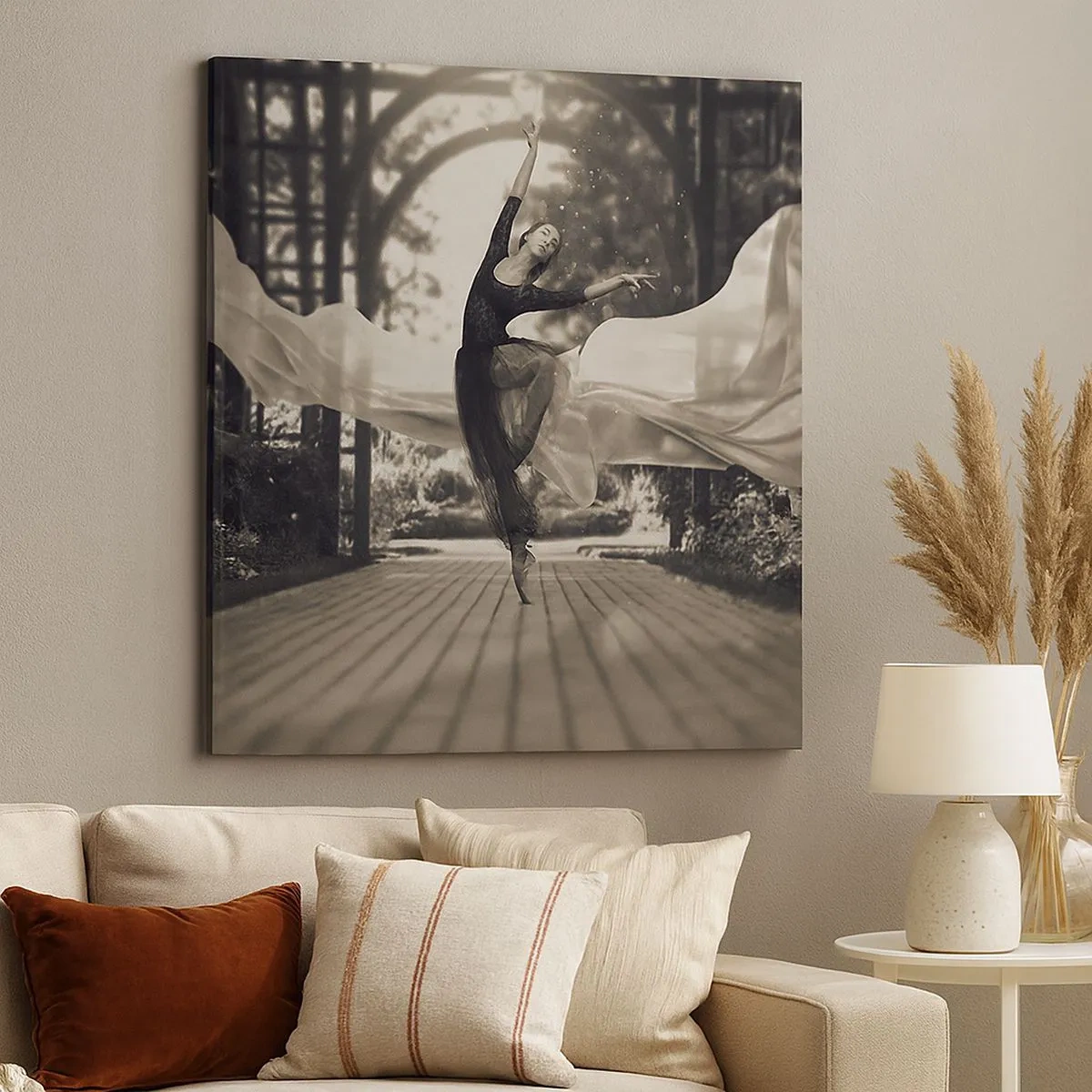 Vászonkép - A kerti szellem tánca - 30x30 cm