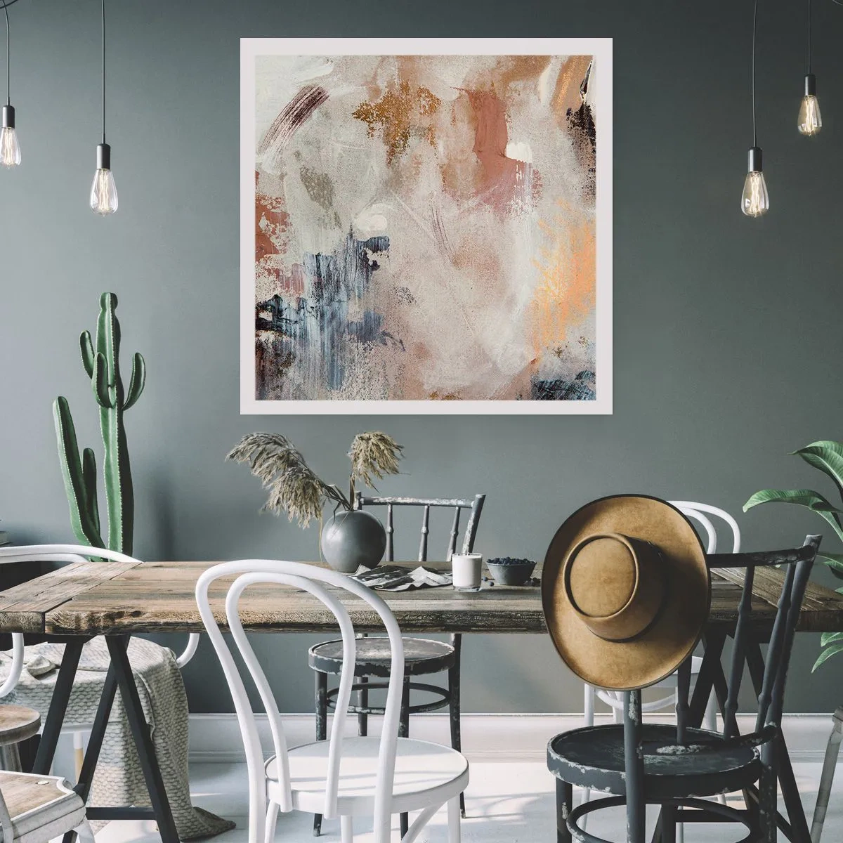 Poszter - Ködös absztrakció - 60x60 cm