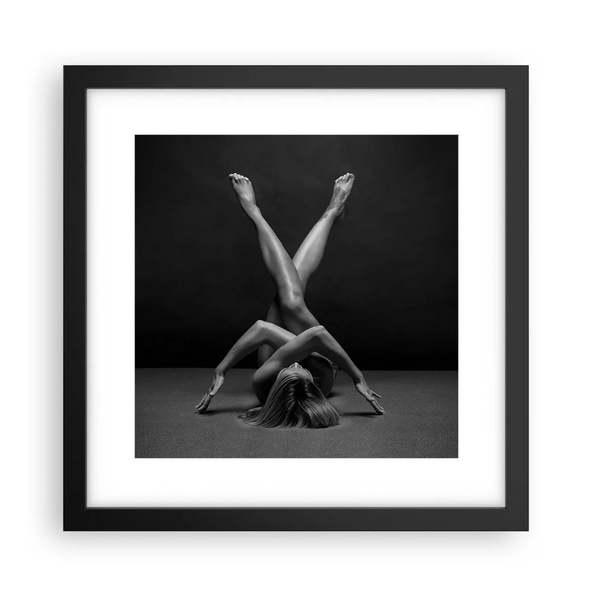 Poszter fehér keretben - A meztelenség geometriája - 30x30 cm