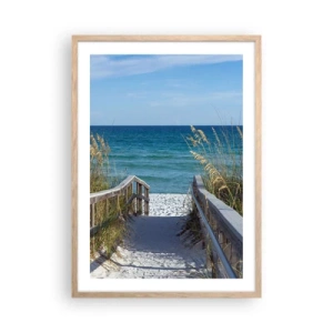 Poszter világos tölgy keretben - Napsütésben, szélben - 50x70 cm