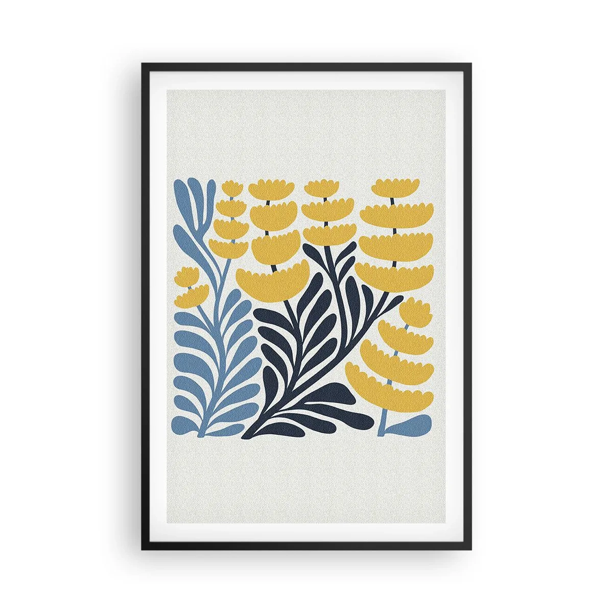 Poszter fehér keretben - Napsütötte virágágyás - 61x91 cm