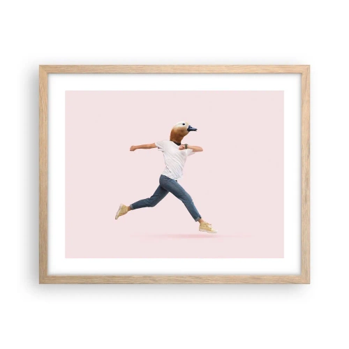 Poszter világos tölgy keretben - Egy csipetnyi abszurditás - 50x40 cm