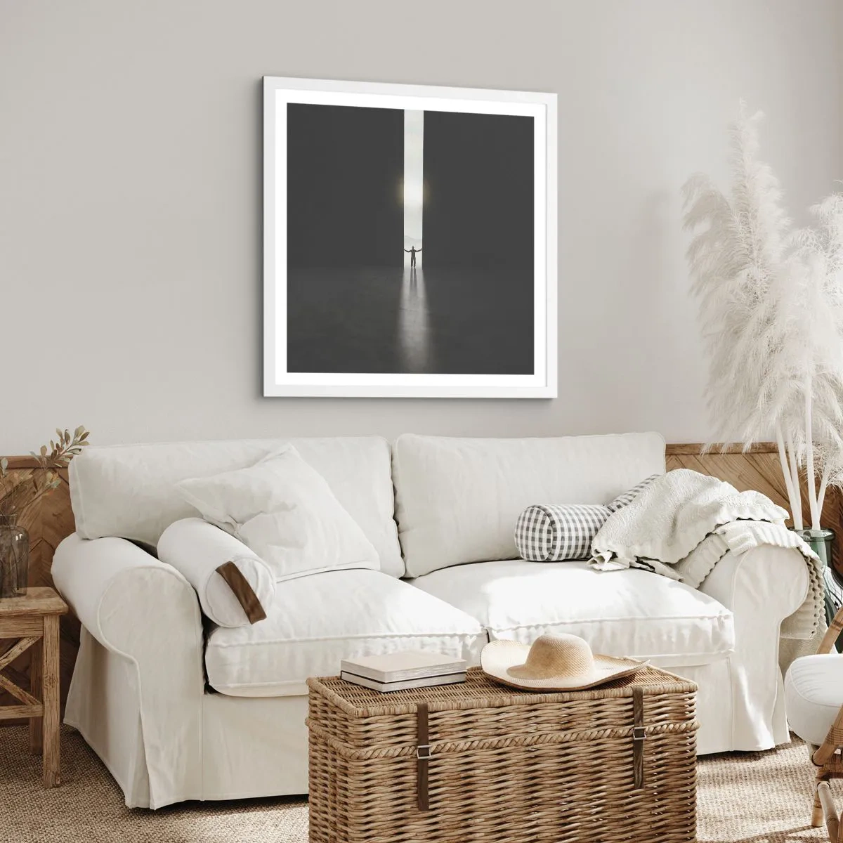 Poszter fekete keretben - Egy lépés a fényes jövő felé - 50x50 cm