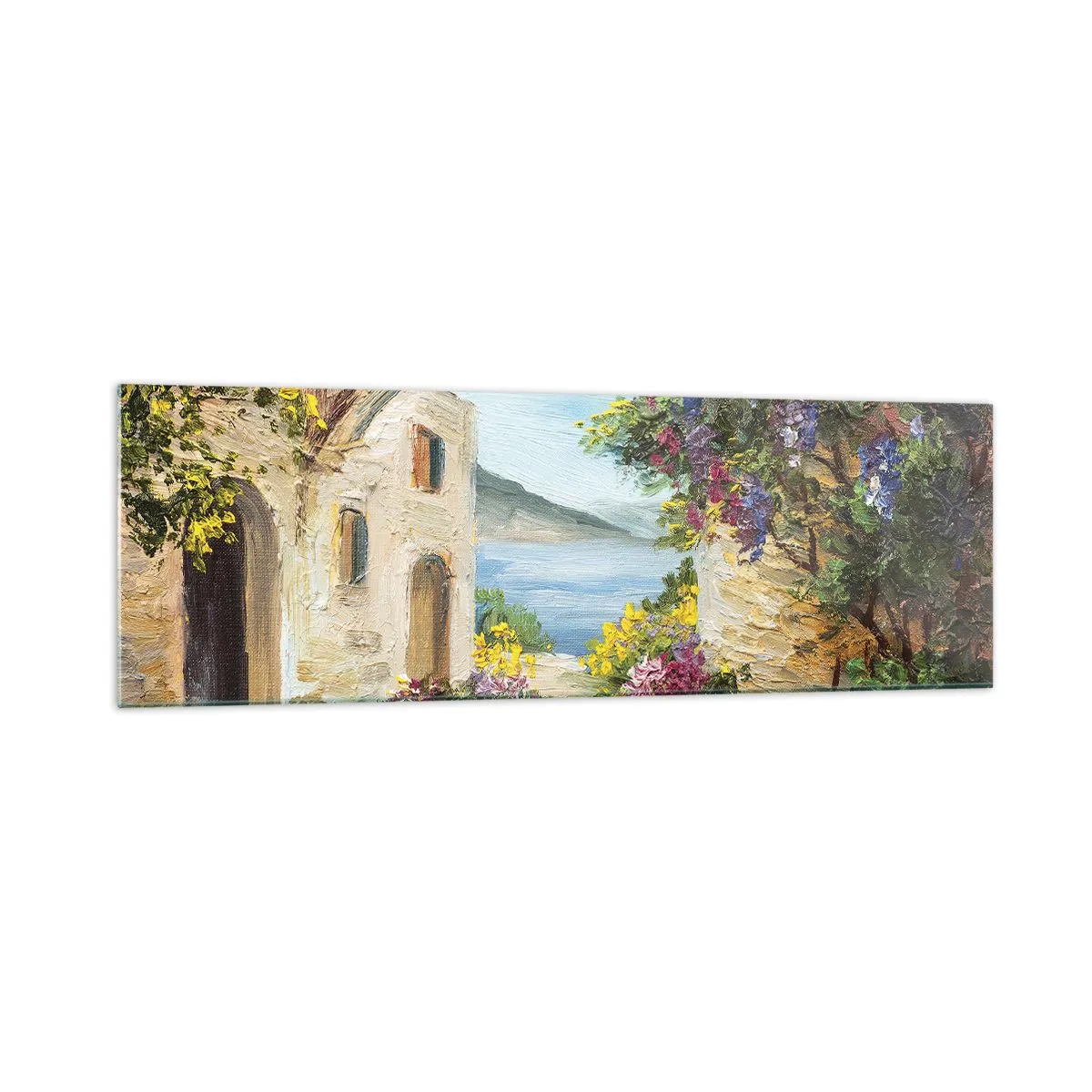 Üveg kép - Egy tengerparti vidék varázsa - 160x50 cm