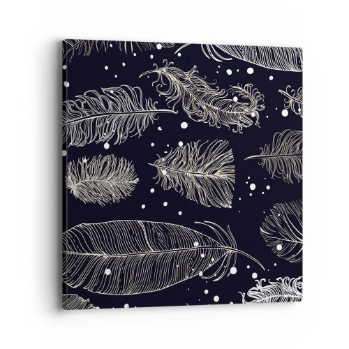 Vászonkép - Tollas csipke - 40x40 cm