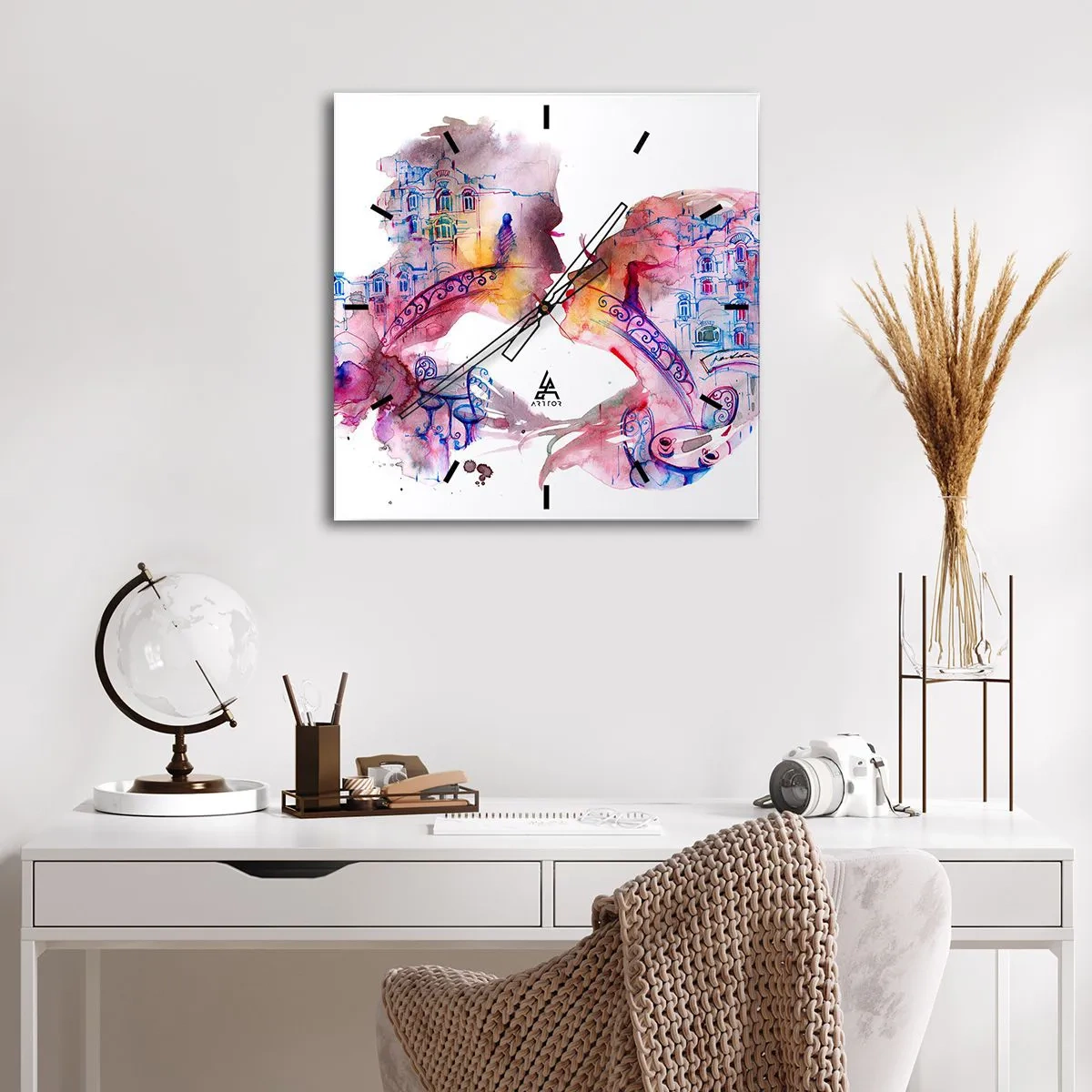 Falióra, Óra - A sóhajok titkos hídja - 40x40 cm