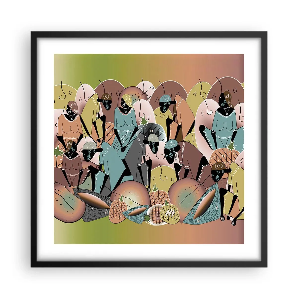 Poszter fehér keretben - Jön a nagy ünnep - 50x50 cm