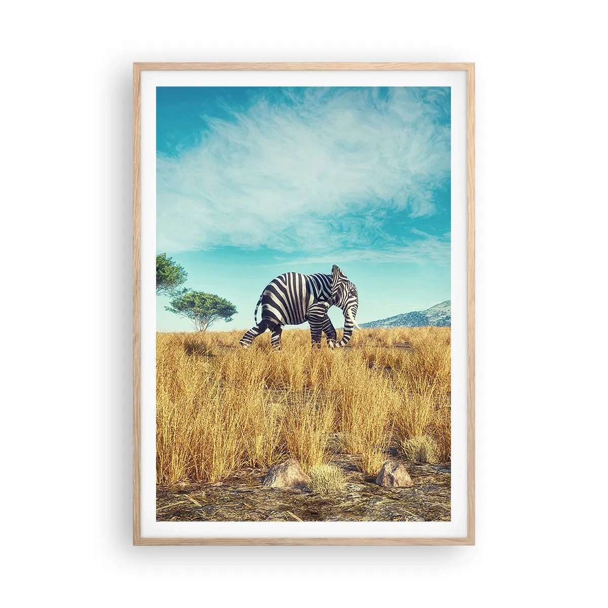 Poszter világos tölgy keretben - A szürke már nem menő - 70x100 cm