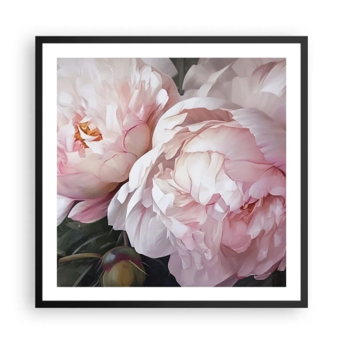 Poszter fehér keretben - Virágba borulva - 60x60 cm