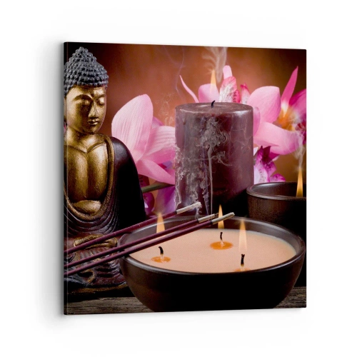 Vászonkép - Megtisztítani az elmét, megnyugtatni a testet - 70x70 cm