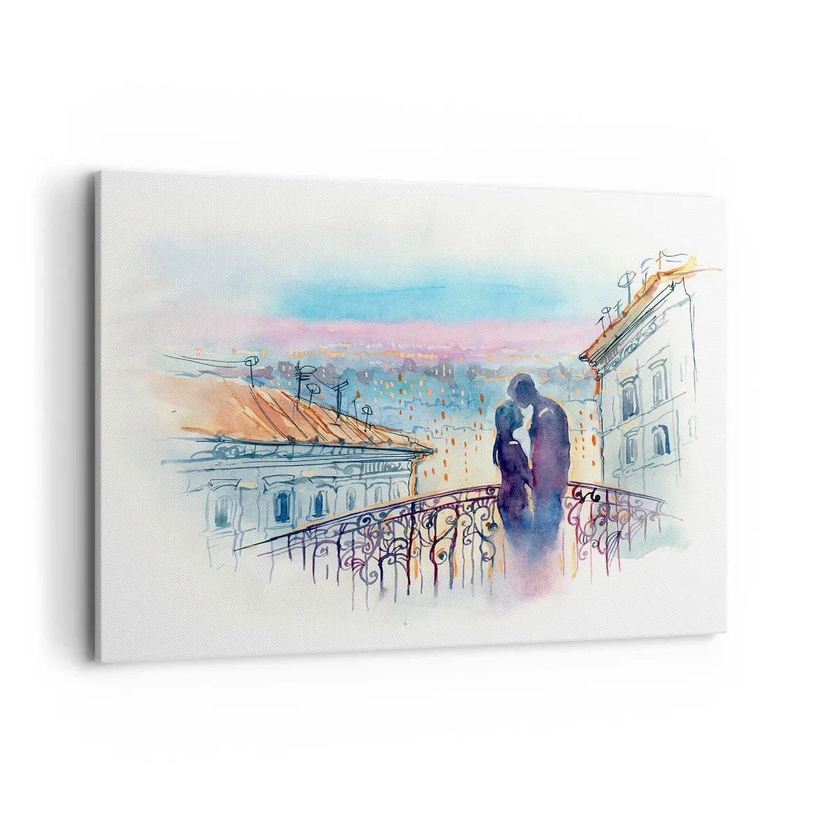 Vászonkép - Párizsi szerelmesek - 100x70 cm
