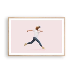 Poszter világos tölgy keretben - Egy csipetnyi abszurditás - 91x61 cm