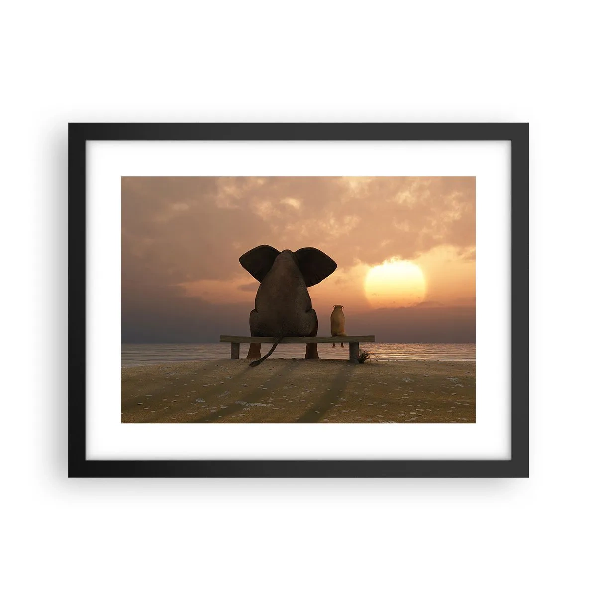 Poszter fehér keretben - Jó együtt hallgatni - 40x30 cm