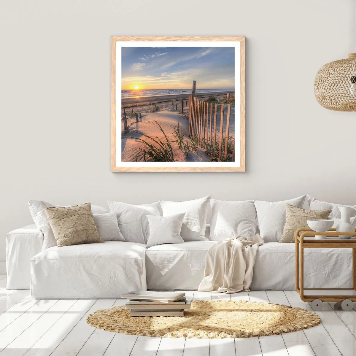 Poszter világos tölgy keretben - A szél ragyogása és árnyéka - 40x40 cm