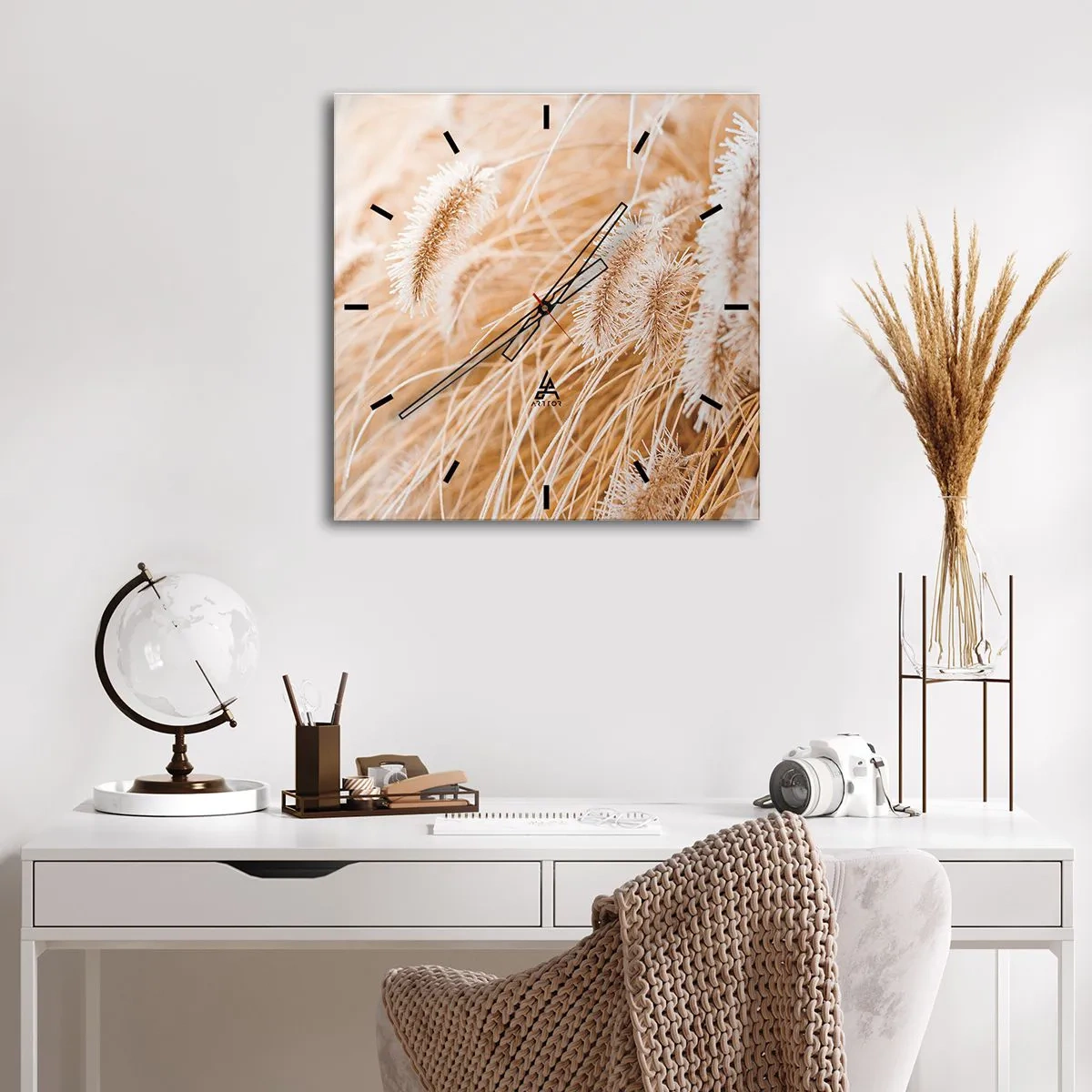 Falióra, Óra - A fű arany susogása - 40x40 cm