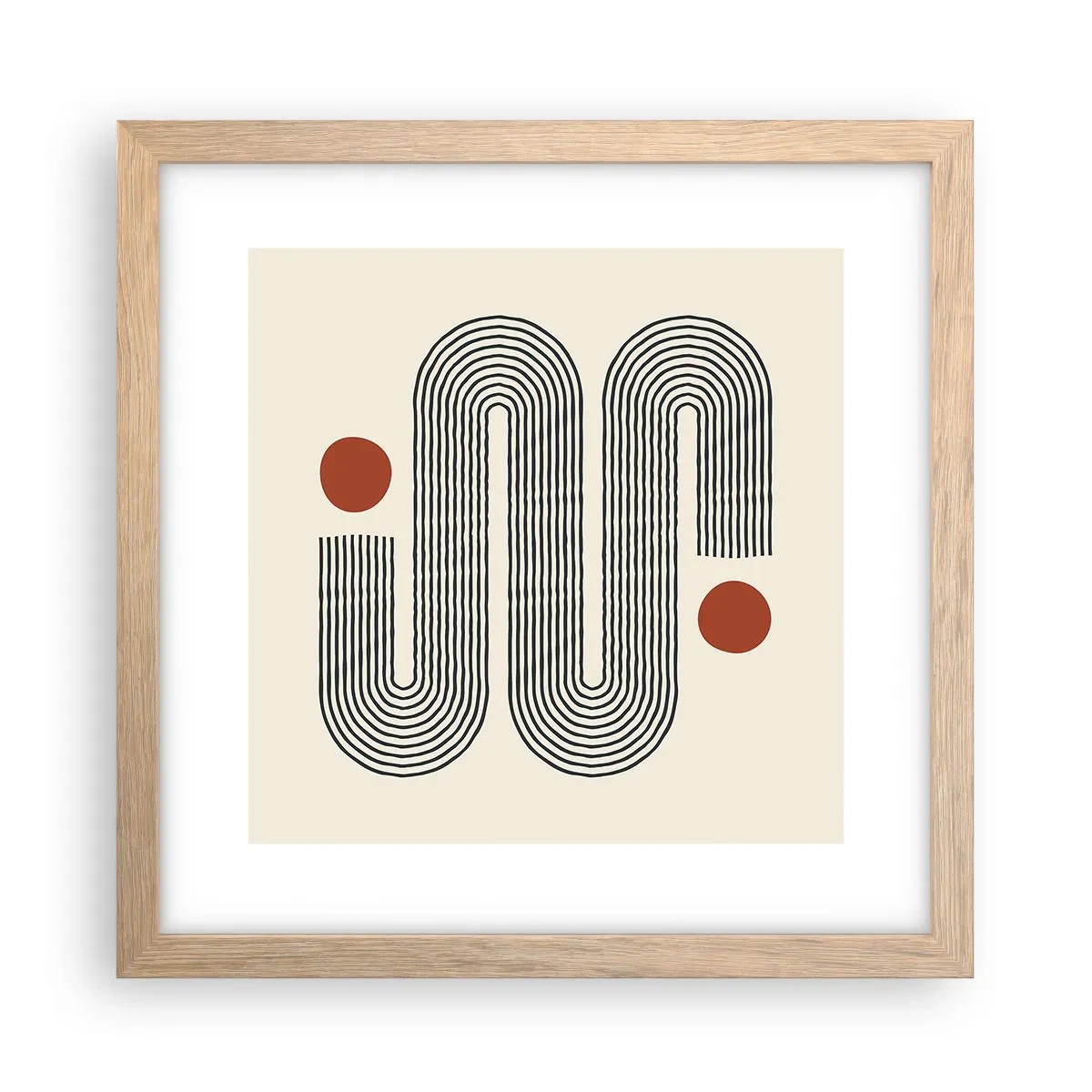 Poszter világos tölgy keretben - Elejétől végéig - 30x30 cm