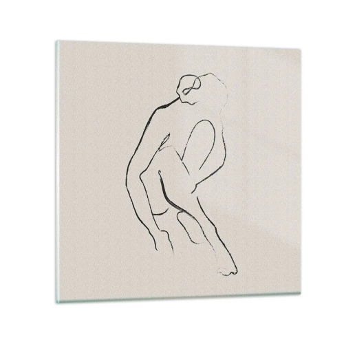 Üveg kép - Intim vázlat - 30x30 cm