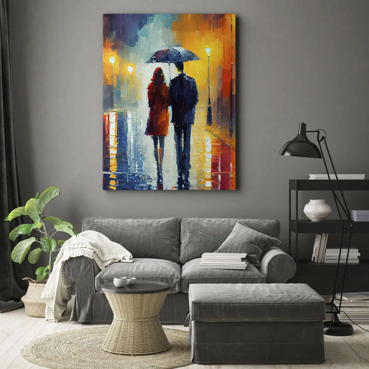 Vászonkép - Együtt - egy színes éjszaka - 65x120 cm