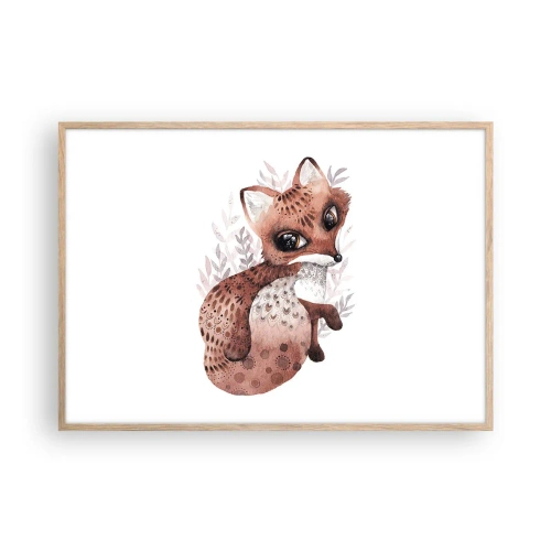 Poszter világos tölgy keretben - Csak szeretnivaló - 100x70 cm