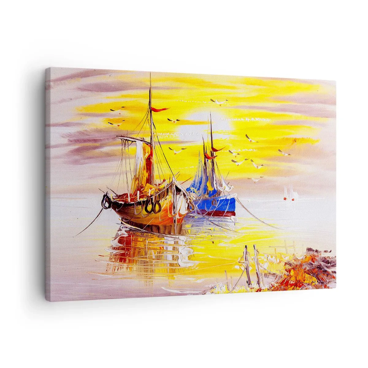 Vászonkép - Megérdemelt pihenés a kikötőben - 70x50 cm