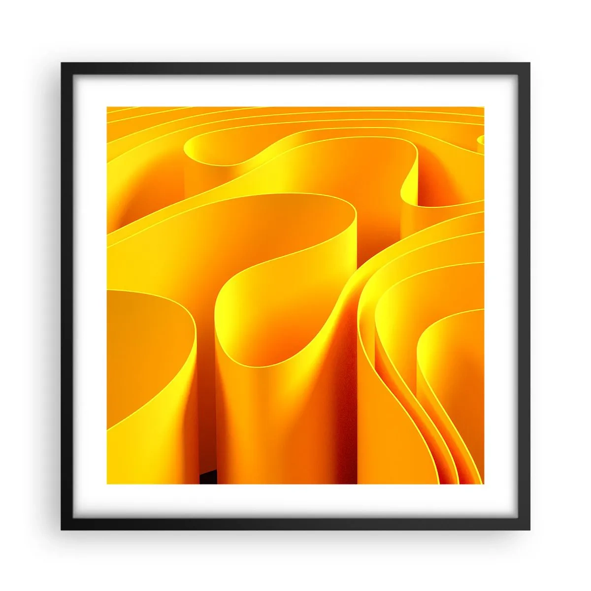 Poszter fehér keretben - Mint a nap hullámai - 50x50 cm