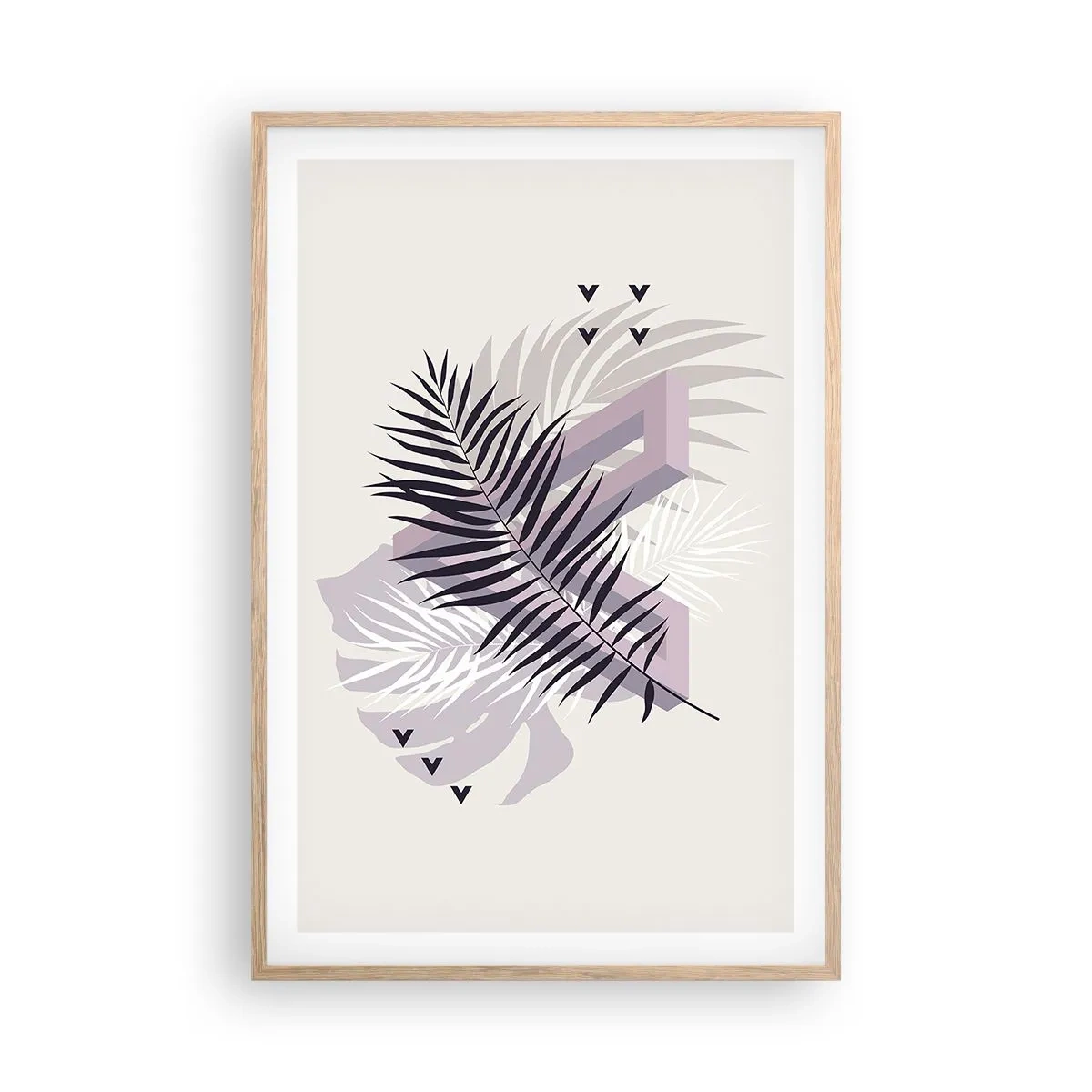 Poszter világos tölgy keretben - Az árnyék árnyéka - 61x91 cm