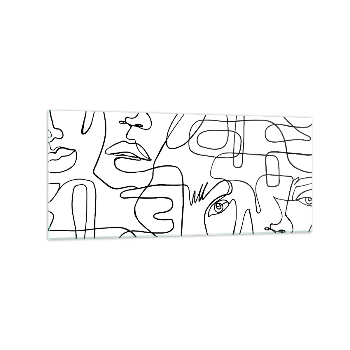 Üveg kép - Összegabalyodott érzelmekben - 120x50 cm