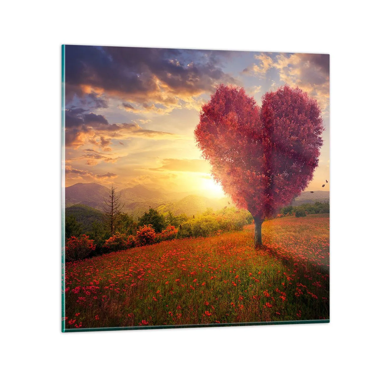 Üveg kép - Megérinti a szívet - 60x60 cm