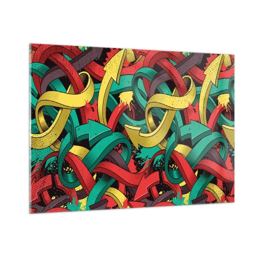 Üveg kép - Melyik az út a cél felé? - 100x70 cm