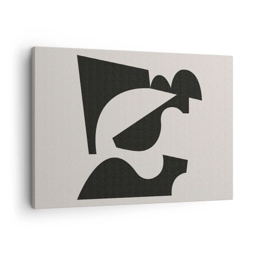 Vászonkép - Absztrakt geometrikus kompozíció fekete-fehérben - 70x50cm - Önálló összeállításra - Modern fali dekoráció nappalihoz és hálószobához ARTTOR