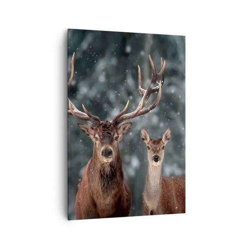 Vászonkép - Az erdő ura a feleségével - 70x100 cm