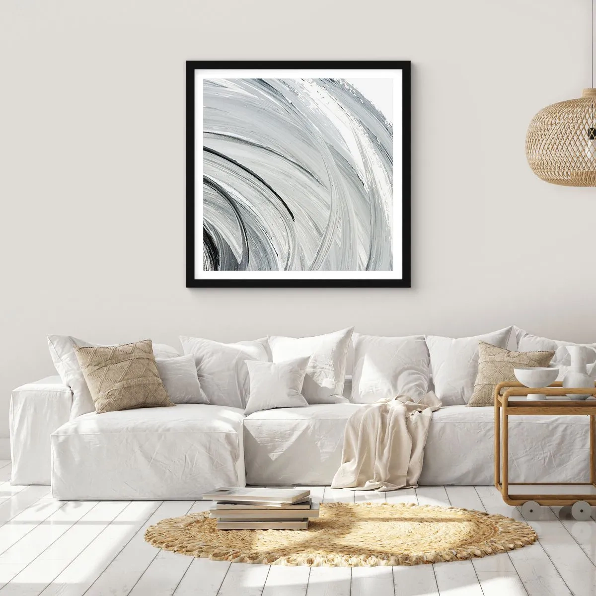Poszter fehér keretben - Orbitális kompozíció - 60x60 cm