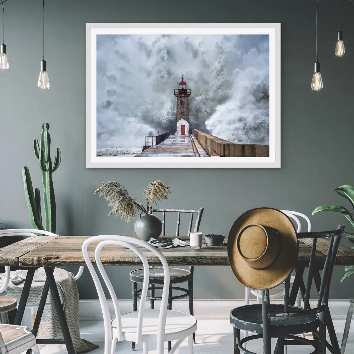 Poszter fekete keretben - A vizek ordítása, a vihar zaja - 100x70 cm