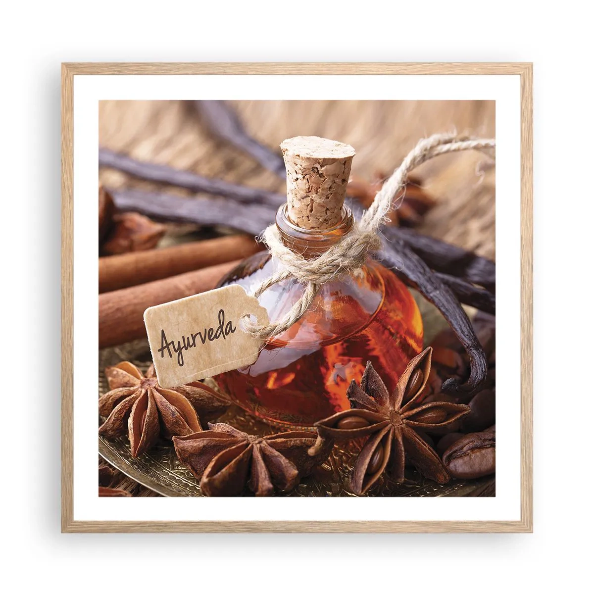 Poszter világos tölgy keretben - A test és a lélek egysége felé - 60x60 cm