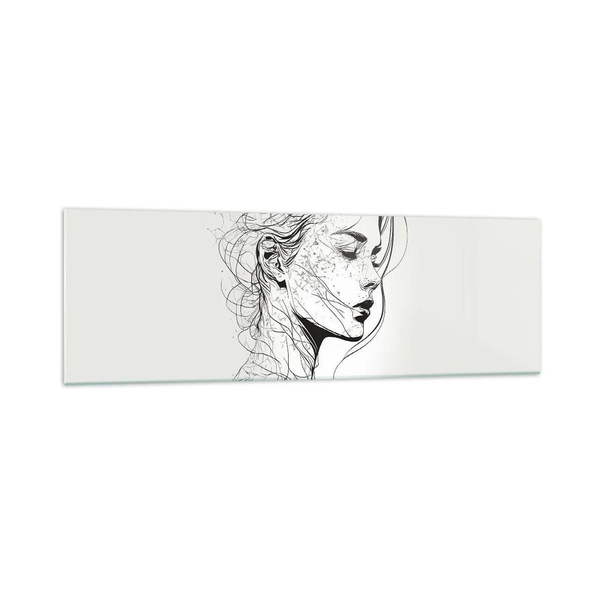 Üveg kép - Portré álmodozásban - 160x50 cm