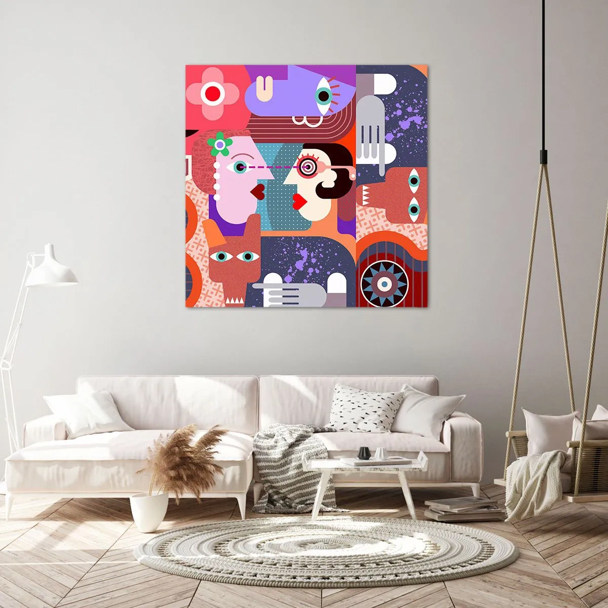 Vászonkép - Szemtől szembe - 50x50 cm