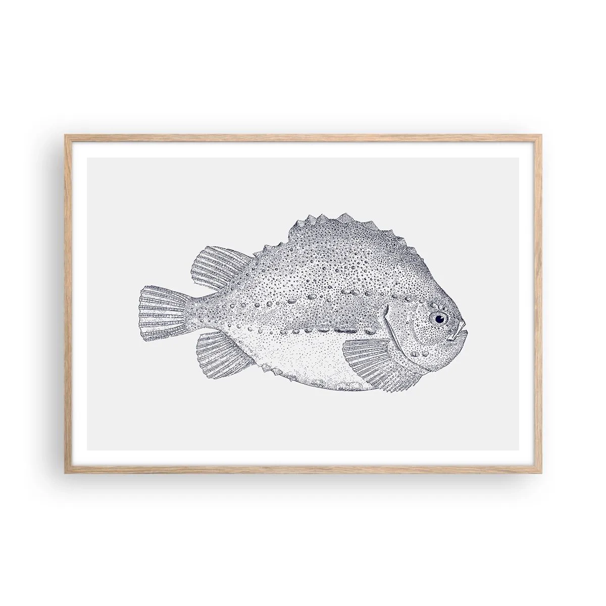 Poszter világos tölgy keretben - A természettudós albumába - 100x70 cm